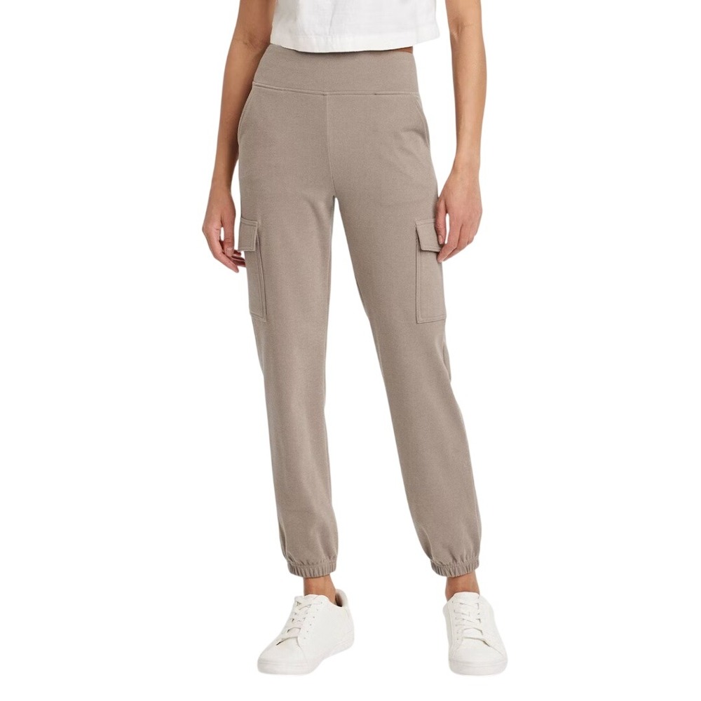 A New Day Women's Tan Relaxed Fit Super Soft Cargo Jogger Pants Size M